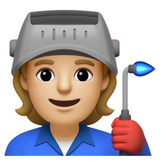 Emoji Công nhân nhà máy: màu da sáng trung bình 🧑🏼‍🏭 dạng 3D