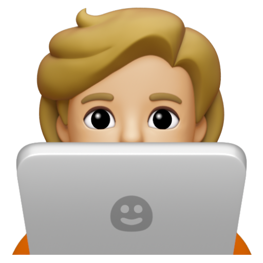 Emoji Kỹ sư công nghệ: màu da sáng trung bình 🧑🏼‍💻 dạng 3D
