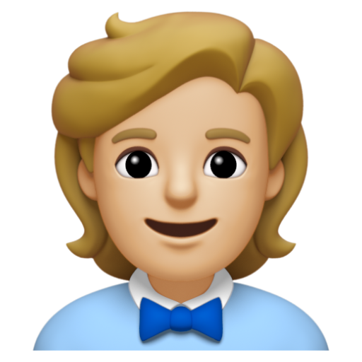 Emoji Nhân viên văn phòng: màu da sáng trung bình 🧑🏼‍💼 dạng 3D