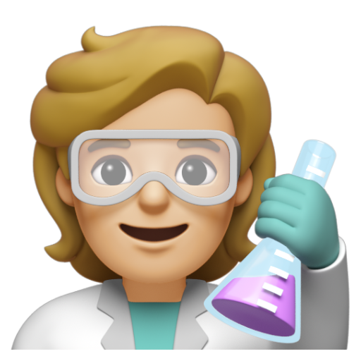 Emoji Nhà khoa học: màu da sáng trung bình 🧑🏼‍🔬 dạng 3D