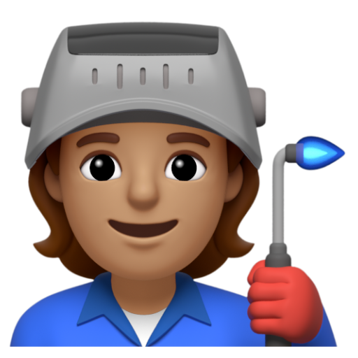 Emoji Công nhân nhà máy: màu da trung bình 🧑🏽‍🏭 dạng 3D