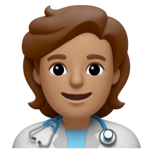 Emoji Nhân viên y tế: màu da trung bình 🧑🏽‍⚕ dạng 3D