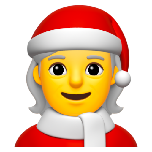 Emoji Bà già Noel 🧑‍🎄 dạng 3D