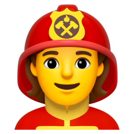 Emoji Lính cứu hỏa 🧑‍🚒 dạng 3D
