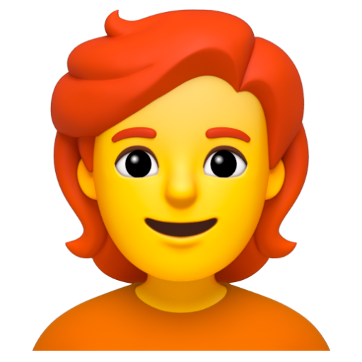 Emoji Người: tóc đỏ 🧑‍🦰 dạng 3D