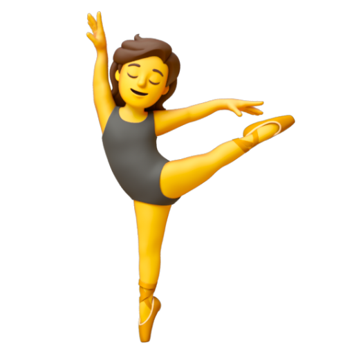 Emoji Vũ công ba lê 🧑‍🩰 dạng 3D