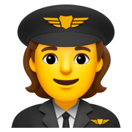 Emoji Phi công 🧑‍✈ dạng 3D