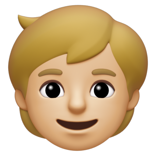 Emoji Trẻ em: màu da sáng trung bình 🧒🏼 dạng 3D