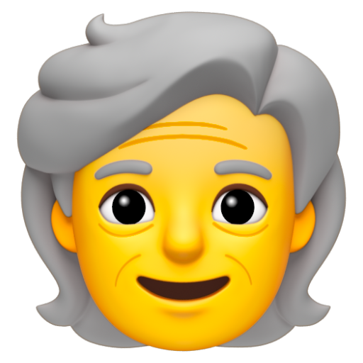 Emoji Người lớn tuổi 🧓 dạng 3D