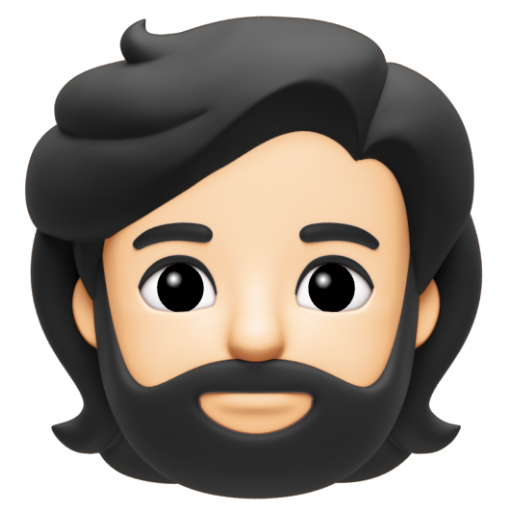 Emoji Người có râu: màu da sáng 🧔🏻 dạng 3D