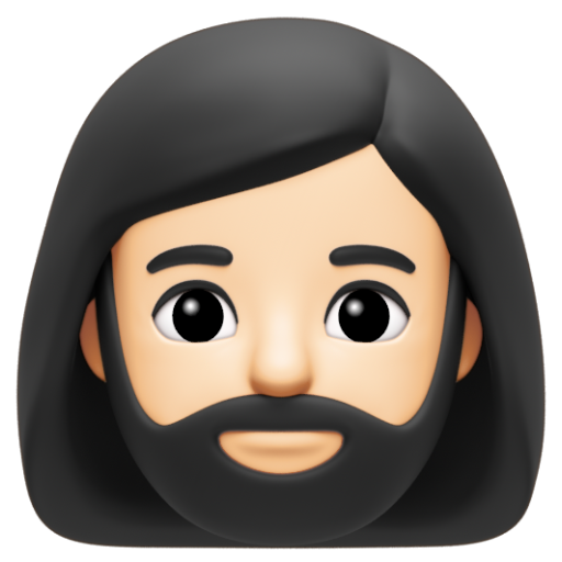 Emoji Người phụ nữ có râu: màu da sáng 🧔🏻‍♀ dạng 3D