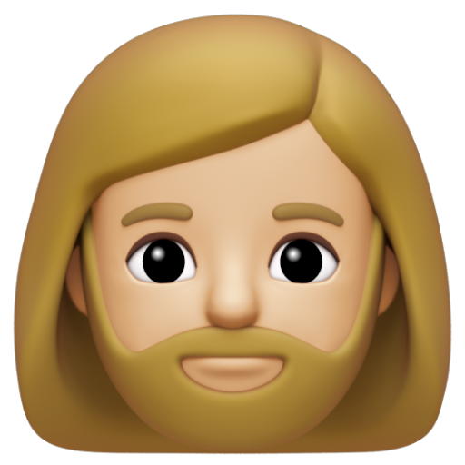 Emoji Người phụ nữ có râu: màu da sáng trung bình 🧔🏼‍♀ dạng 3D