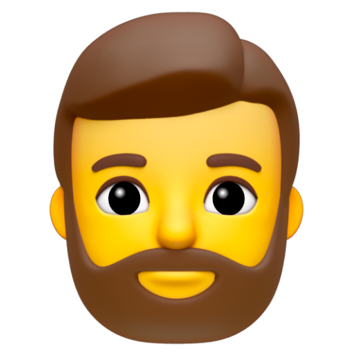 Emoji Người đàn ông có râu 🧔‍♂ dạng 3D