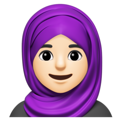 Emoji Người phụ nữ quàng khăn trùm đầu: màu da sáng 🧕🏻 dạng 3D