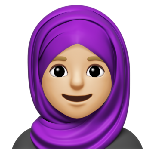 Emoji Người phụ nữ quàng khăn trùm đầu: màu da sáng trung bình 🧕🏼 dạng 3D