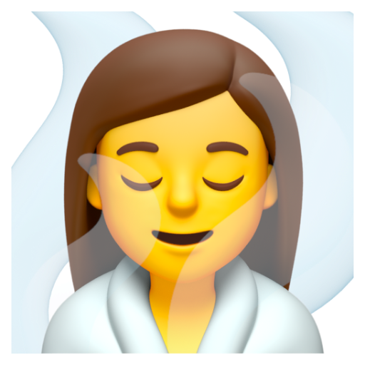 Emoji Người phụ nữ ở trong phòng xông hơi 🧖‍♀ dạng 3D