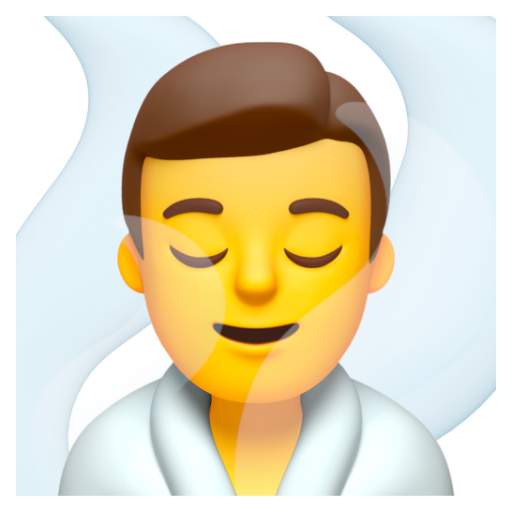 Emoji Người đàn ông ở trong phòng xông hơi 🧖‍♂ dạng 3D