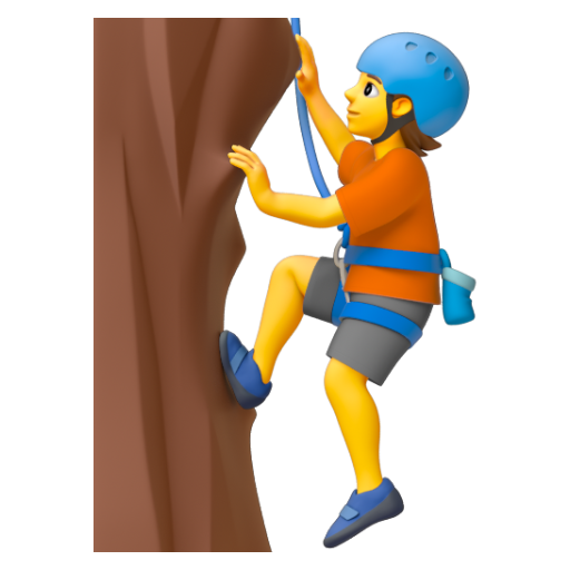 Emoji Người đang leo núi 🧗 dạng 3D