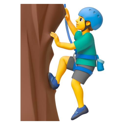 Emoji Người đàn ông đang leo núi 🧗‍♂ dạng 3D