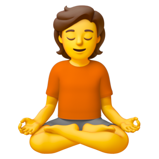 Emoji Người ngồi kiết già 🧘 dạng 3D