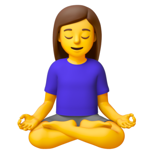 Emoji Người phụ nữ ngồi kiết già 🧘‍♀ dạng 3D