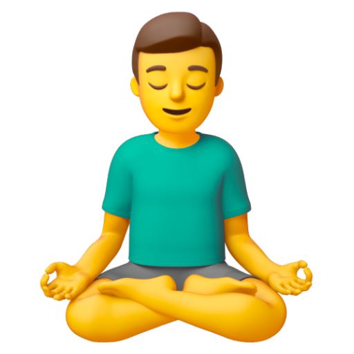 Emoji Người đàn ông ngồi kiết già 🧘‍♂ dạng 3D