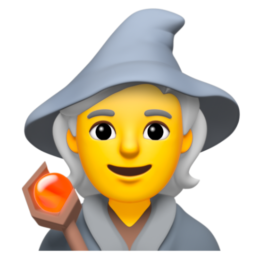 Emoji Pháp sư 🧙 dạng 3D