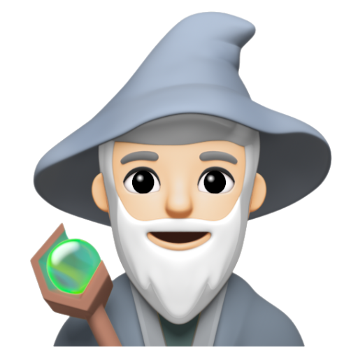 Emoji Pháp sư nam: màu da sáng 🧙🏻‍♂ dạng 3D