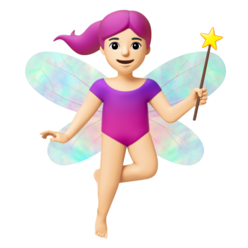 Emoji Bà tiên: màu da sáng 🧚🏻‍♀ dạng 3D