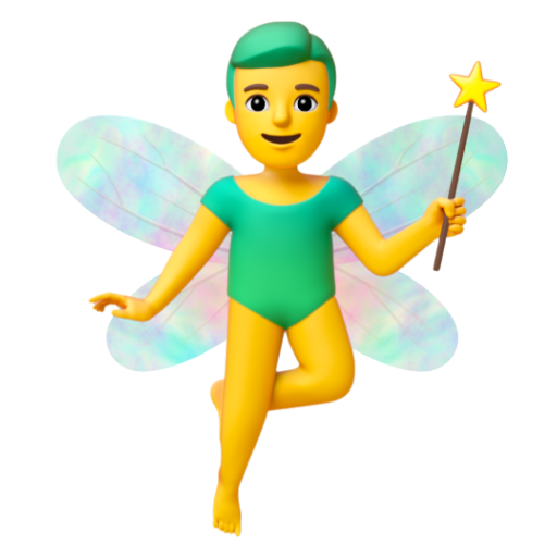 Emoji Ông tiên 🧚‍♂ dạng 3D