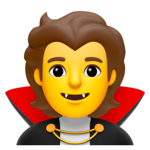Emoji Ma cà rồng 🧛 dạng 3D