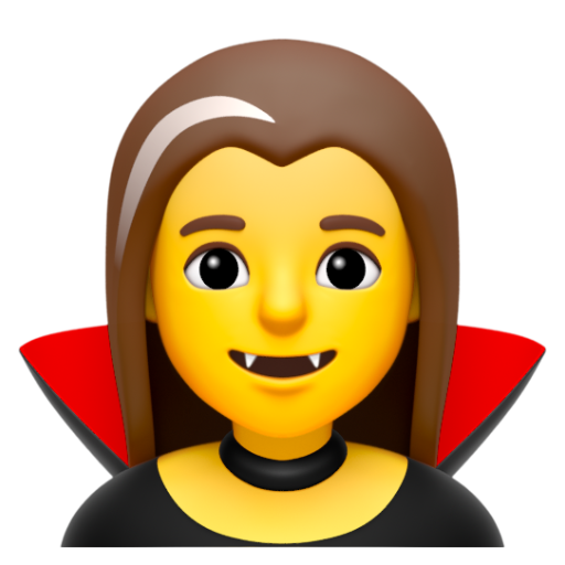 Emoji Ma cà rồng nữ 🧛‍♀ dạng 3D