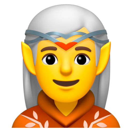 Emoji Yêu ma 🧝 dạng 3D