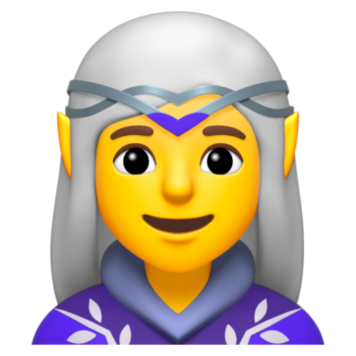 Emoji Nữ quỷ 🧝‍♀ dạng 3D