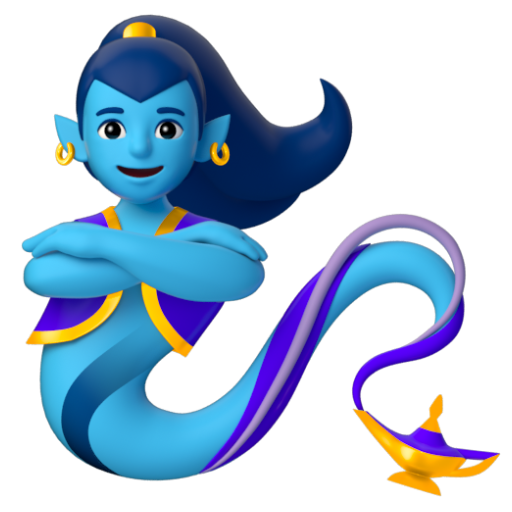 Emoji Nữ thần 🧞‍♀ dạng 3D