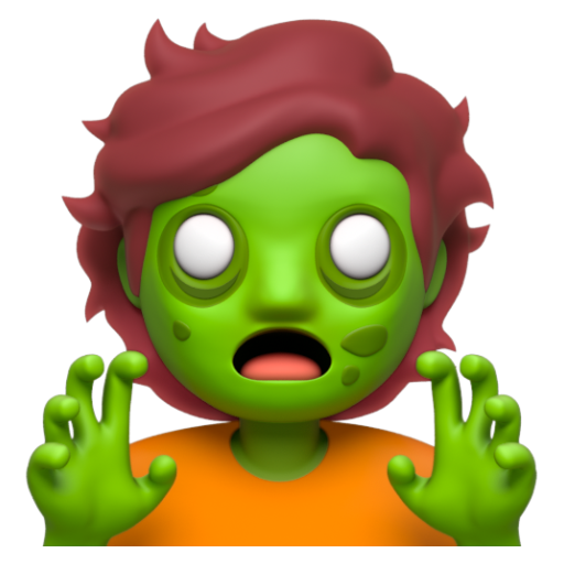 Emoji Xác chết sống lại 🧟 dạng 3D