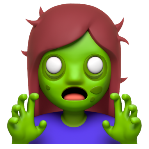Emoji Xác chết nữ sống lại 🧟‍♀ dạng 3D