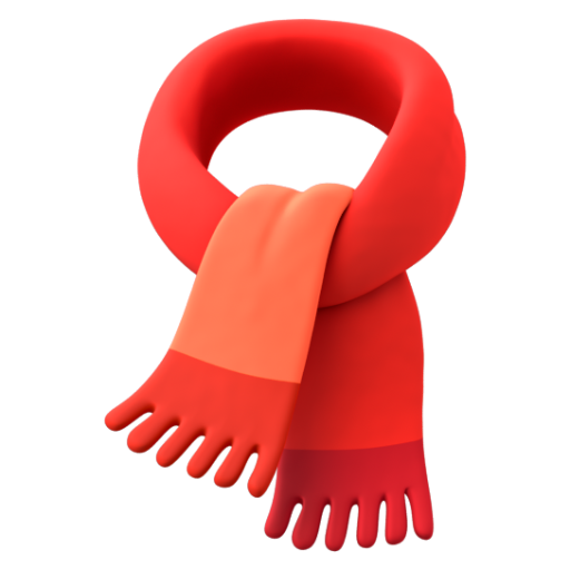 Emoji Khăn quàng 🧣 dạng 3D