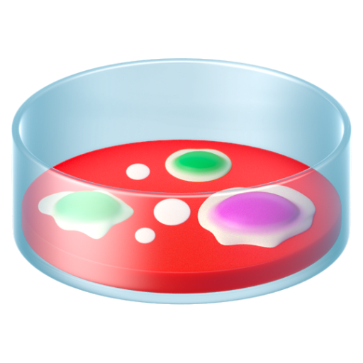 Emoji Đĩa petri 🧫 dạng 3D