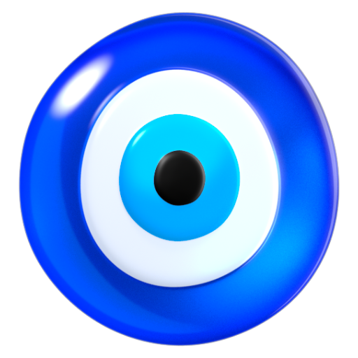 Emoji Bùa may mắn nazar 🧿 dạng 3D