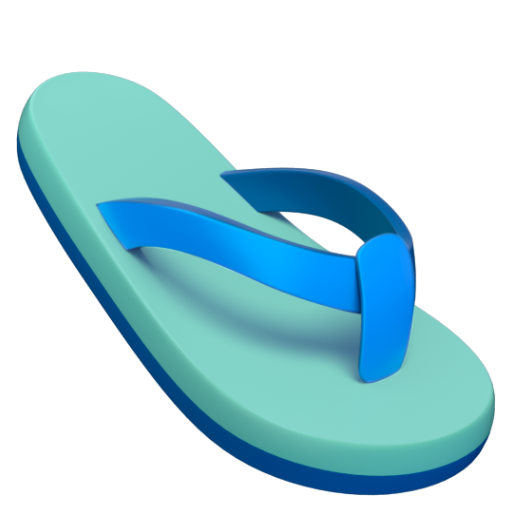 Emoji Dép xỏ ngón 🩴 dạng 3D