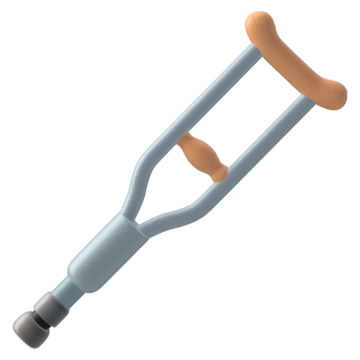 Emoji Nạng 🩼 dạng 3D