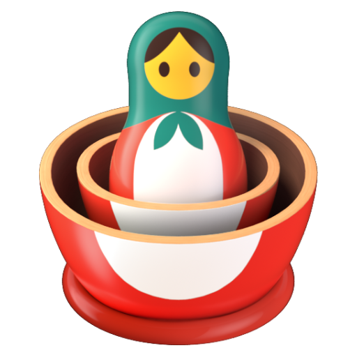Emoji Búp bê matryoshka 🪆 dạng 3D