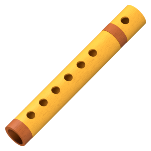 Emoji Sáo 🪈 dạng 3D