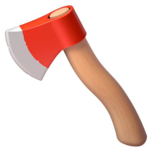 Emoji Rìu 🪓 dạng 3D