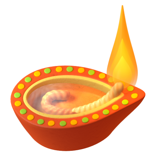 Emoji Đèn diya 🪔 dạng 3D