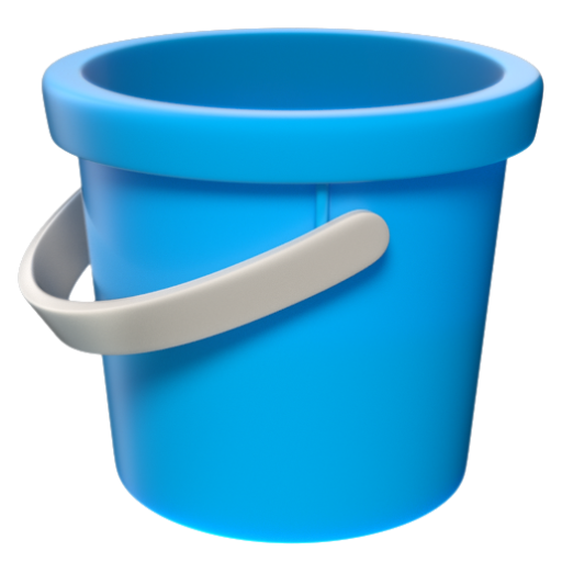 Emoji Xô 🪣 dạng 3D