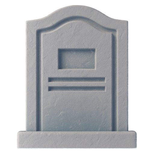 Emoji Bia mộ 🪦 dạng 3D