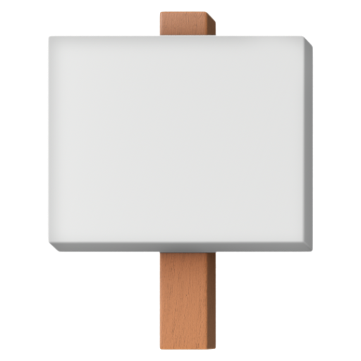 Emoji Bảng hiệu 🪧 dạng 3D