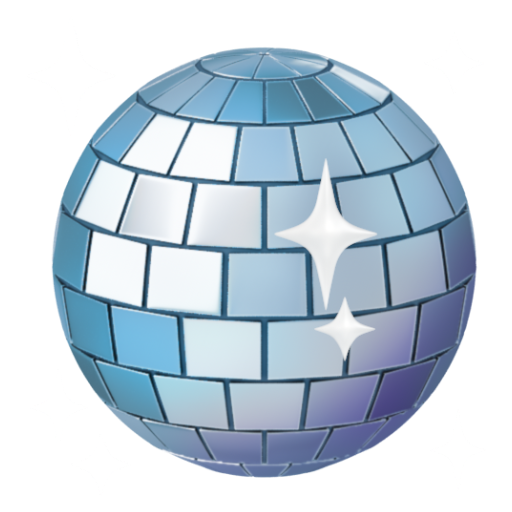 Emoji Quả cầu gương 🪩 dạng 3D